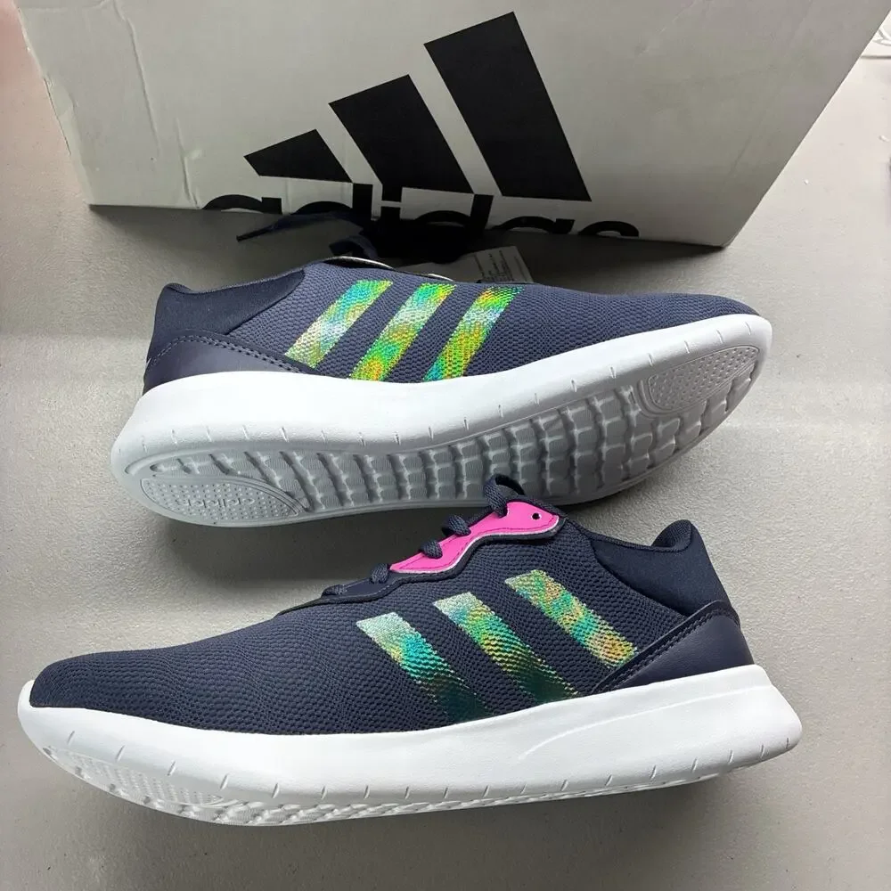 adidas Women's Size 9.5 QT Racer 3.0 Sneaker Navy Blue White HP6265 New With Box